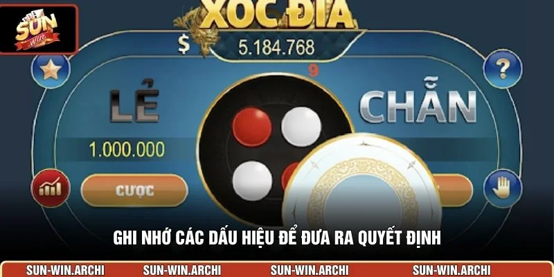Ghi nhớ các dấu hiệu để đưa ra quyết định
